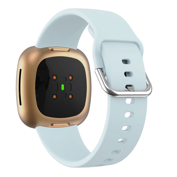 For Fitbit Versa 3 Silicone Watch Band(Light Blue)