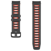 Compatible with Garmin Instinct / Instinct Esports Two-color Silicone Watch Band(Black+Red)