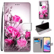 For Xiaomi Redmi Note 10 5G Coloured Drawing Cross Texture Horizontal Flip PU Leather Case with Holder & Card Slots & Wallet & Lanyard(Wild Rose) - free shipping - PMC TechLife - Order now!