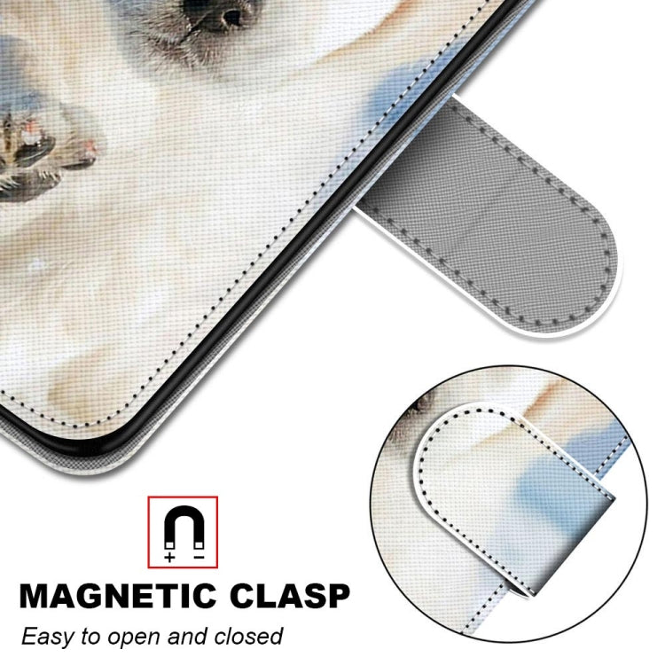 For Xiaomi Redmi Note 10 5G Coloured Drawing Cross Texture Horizontal Flip PU Leather Case with Holder & Card Slots & Wallet & Lanyard(Snow Puppy)
