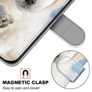 For Xiaomi Redmi Note 10 5G Coloured Drawing Cross Texture Horizontal Flip PU Leather Case with Holder & Card Slots & Wallet & Lanyard(Snow Puppy)