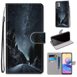 For Xiaomi Redmi Note 10 5G Coloured Drawing Cross Texture Horizontal Flip PU Leather Case with Holder & Card Slots & Wallet & Lanyard(Mountain Road Starry Sky) - free shipping - PMC TechLife - Order now!