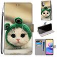 For Xiaomi Redmi Note 10 5G Coloured Drawing Cross Texture Horizontal Flip PU Leather Case with Holder & Card Slots & Wallet & Lanyard(Frog Kitten) - free shipping - PMC TechLife - Order now!