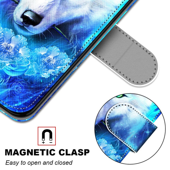 For Xiaomi Redmi Note 10 5G Coloured Drawing Cross Texture Horizontal Flip PU Leather Case with Holder & Card Slots & Wallet & Lanyard(Dick Rose Wolf)