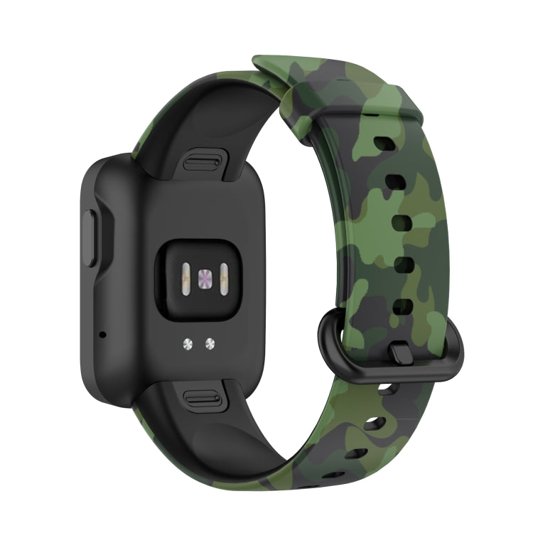 For Xiaomi Mi Watch Lite / Redmi Watch Silicone Printing Replacement Watchband(Camouflage Green)