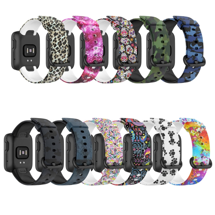 For Xiaomi Mi Watch Lite / Redmi Watch Silicone Printing Replacement Watchband(Footprint)