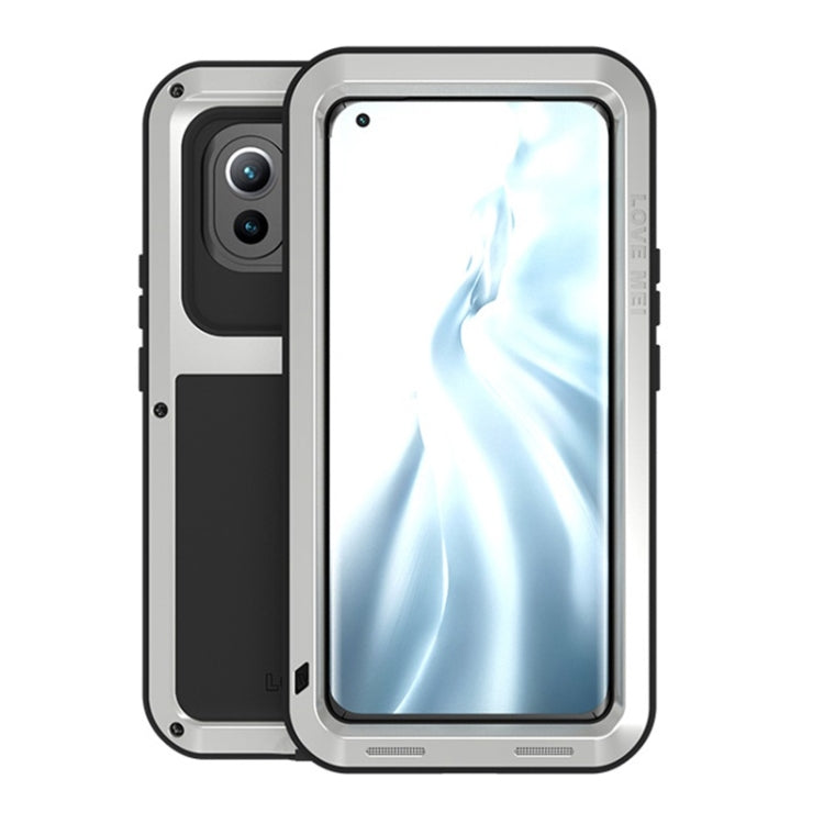 For Xiaomi Mi 11 LOVE MEI Metal Shockproof Water-resistant Dustproof Protective Case without Glass(Silver)
