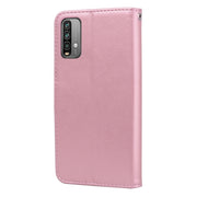 For Xiaomi Poco M3 Rose Embossed Horizontal Flip PU Leather Case with Holder & Card Slots & Wallet(Rose Gold)