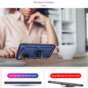 For Xiaomi Redmi Note 10 / Note 10s Shockproof TPU + PC Protective Case with 360 Degree Rotating Holder(Blue)