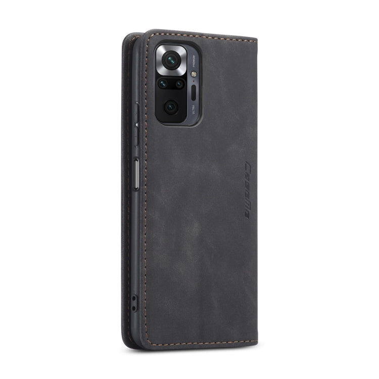 For Xiaomi Redmi Note 10 Pro 4G / Note 10 Pro Max CaseMe 013 Multifunctional Horizontal Flip Leather Case with Holder & Card Slot & Wallet(Black)