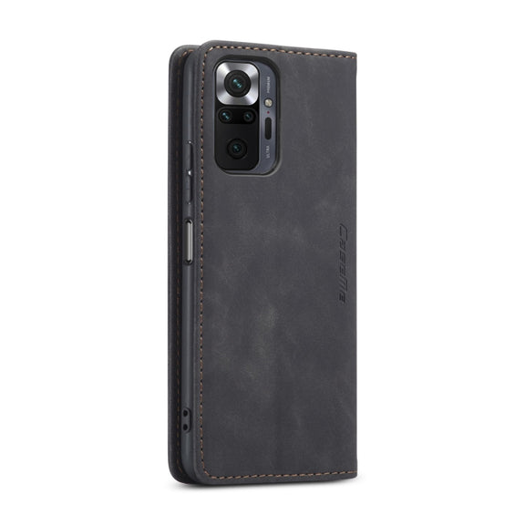 For Xiaomi Redmi Note 10 Pro 4G / Note 10 Pro Max CaseMe 013 Multifunctional Horizontal Flip Leather Case with Holder & Card Slot & Wallet(Black)
