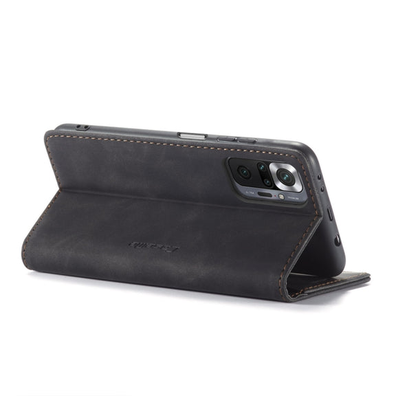 For Xiaomi Redmi Note 10 Pro 4G / Note 10 Pro Max CaseMe 013 Multifunctional Horizontal Flip Leather Case with Holder & Card Slot & Wallet(Black)