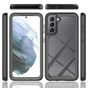 For Samsung Galaxy S21 5G Starry Sky Full Body Hybrid Shockproof Phone Case(Light Purple)