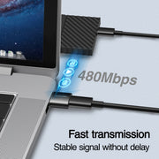 JOYROOM S-H152 3A USB Male to USB-C / Type-C Female OTG Adapter(Black)