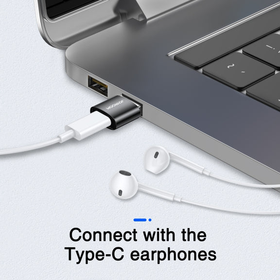 JOYROOM S-H152 3A USB Male to USB-C / Type-C Female OTG Adapter(Black)
