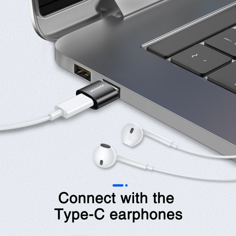 JOYROOM S-H152 3A USB Male to USB-C / Type-C Female OTG Adapter(Black)