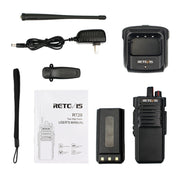 RETEVIS RT29 10W UHF 400-480MHz 16CHS Two Way Radio Handheld Walkie Talkie, US Plug(Black)