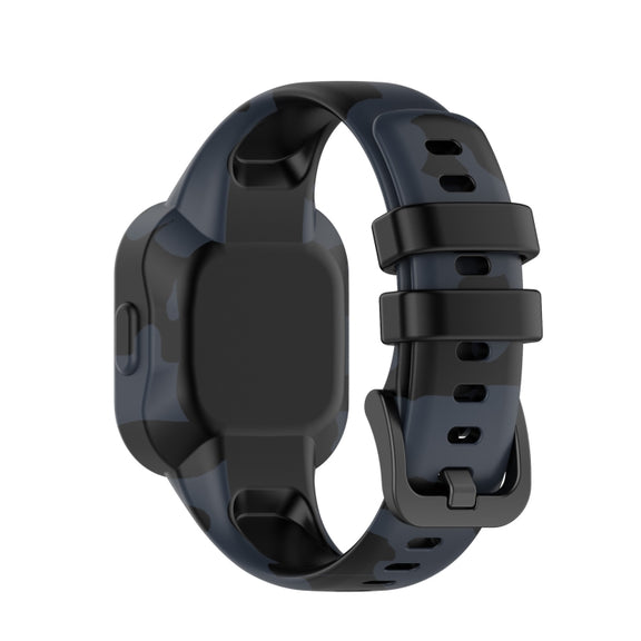Compatible with Garmin Vivofit JR3 Silicone Printing Watch Band(Camouflage Gray)