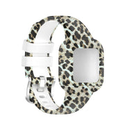 Compatible with Garmin Vivofit JR3 Silicone Printing Watch Band(Leopard)