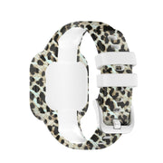 Compatible with Garmin Vivofit JR3 Silicone Printing Watch Band(Leopard)