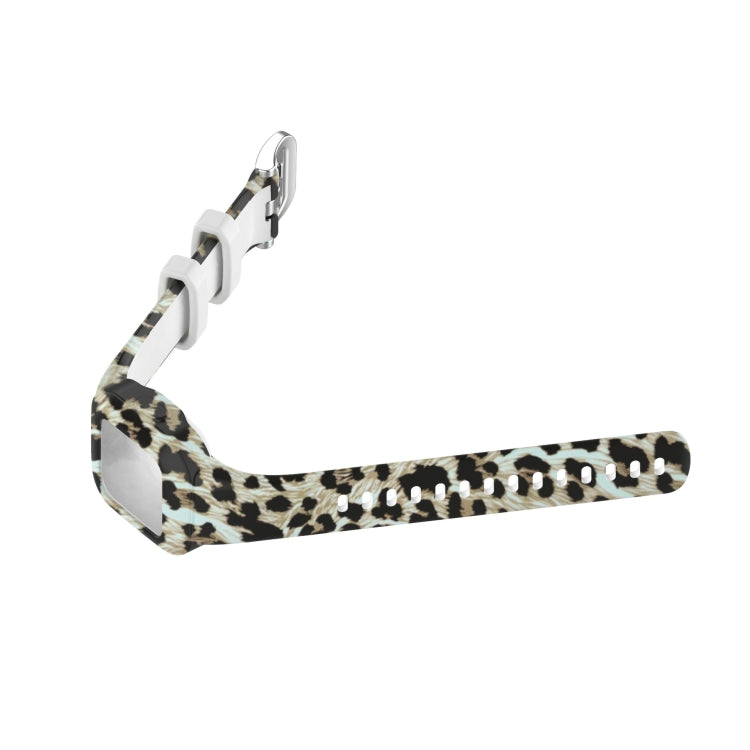 Compatible with Garmin Vivofit JR3 Silicone Printing Watch Band(Leopard)
