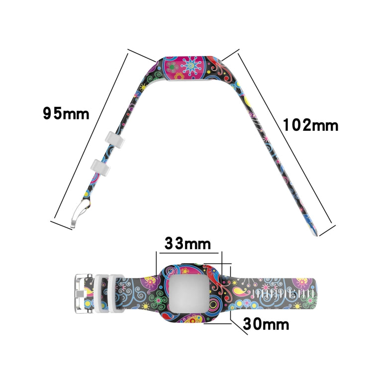 Compatible with Garmin Vivofit JR3 Silicone Printing Watch Band(Leopard)