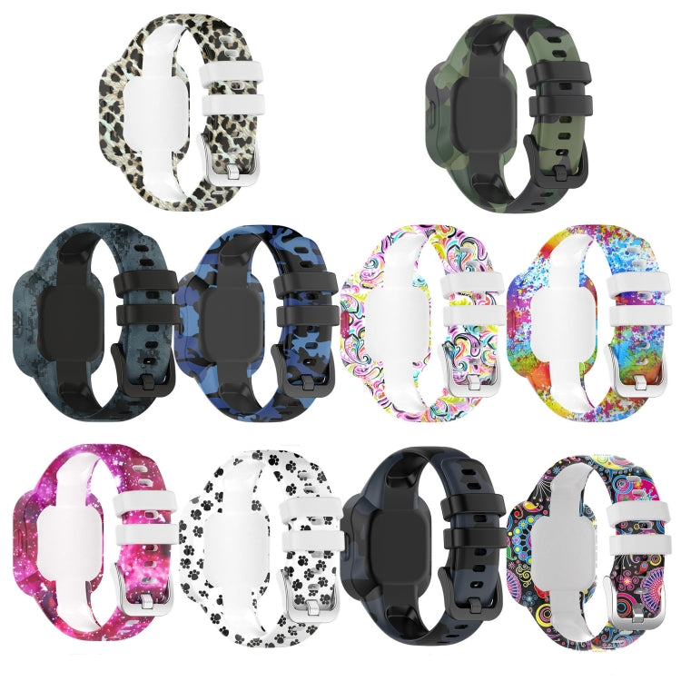 Compatible with Garmin Vivofit JR3 Silicone Printing Watch Band(Leopard)