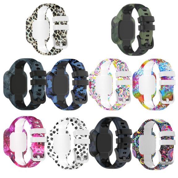 Compatible with Garmin Vivofit JR3 Silicone Printing Watch Band(Leopard)