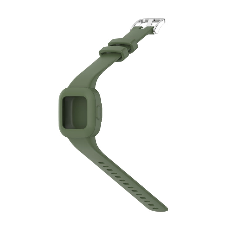 Compatible with Garmin Vivofit JR3 Silicone Pure Color Watch Band(Dark Green)
