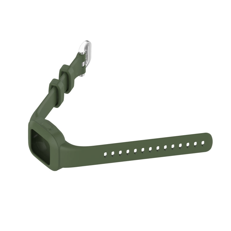 Compatible with Garmin Vivofit JR3 Silicone Pure Color Watch Band(Dark Green)