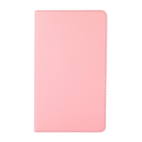 For Samsung Galaxy A7 Lite T220 360 Degree Rotation Litchi Texture Flip Leather Case with Holder(Pink)