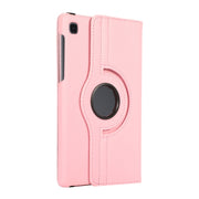 For Samsung Galaxy A7 Lite T220 360 Degree Rotation Litchi Texture Flip Leather Case with Holder(Pink)