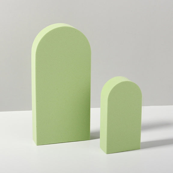 2 x Door Combo Kits Geometric Cube Solid Color Photography Photo Background Table Shooting Foam Props (Green)