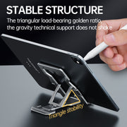 R-JUST HZ06 Universal Foldable Magnetic Flakes Aluminum Alloy Mobile Phones / Tablets Holder(Silver)