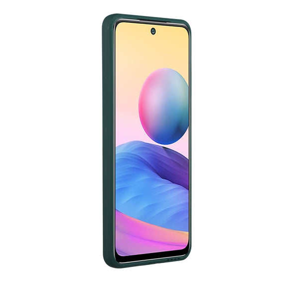For Xiaomi Redmi Note 10 Pro Card Slot Design Shockproof TPU Protective Case(Dark Green)