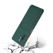 For Xiaomi Redmi Note 10 Pro Card Slot Design Shockproof TPU Protective Case(Dark Green)