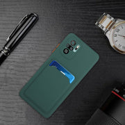 For Xiaomi Redmi Note 10 Pro Card Slot Design Shockproof TPU Protective Case(Dark Green)