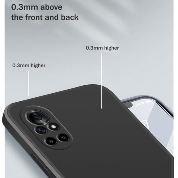 For Huawei nova 8 5G Solid Color Imitation Liquid Silicone Straight Edge Dropproof Full Coverage Protective Case(Purple)