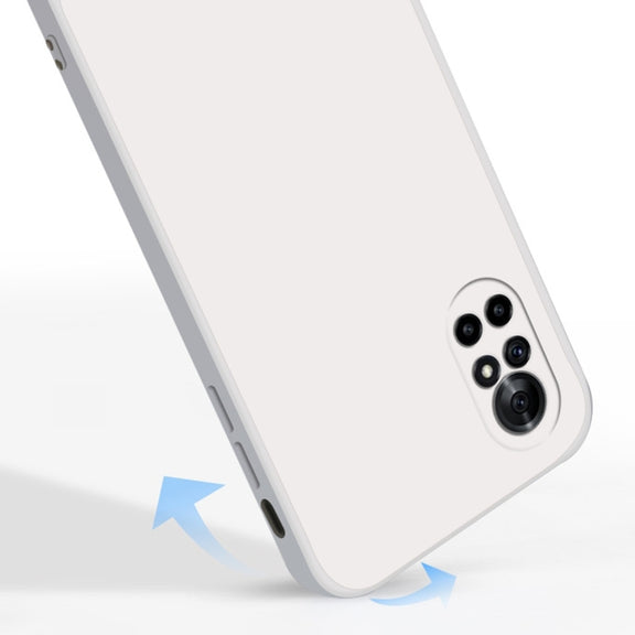 For Huawei nova 8 5G Solid Color Imitation Liquid Silicone Straight Edge Dropproof Full Coverage Protective Case(Purple)