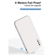 For Samsung Galaxy A50 Solid Color Imitation Liquid Silicone Straight Edge Dropproof Full Coverage Protective Case(Matcha Green)