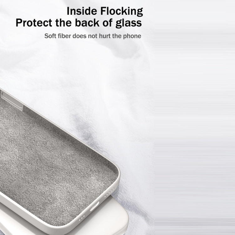 For Samsung Galaxy A50 Solid Color Imitation Liquid Silicone Straight Edge Dropproof Full Coverage Protective Case(Matcha Green)