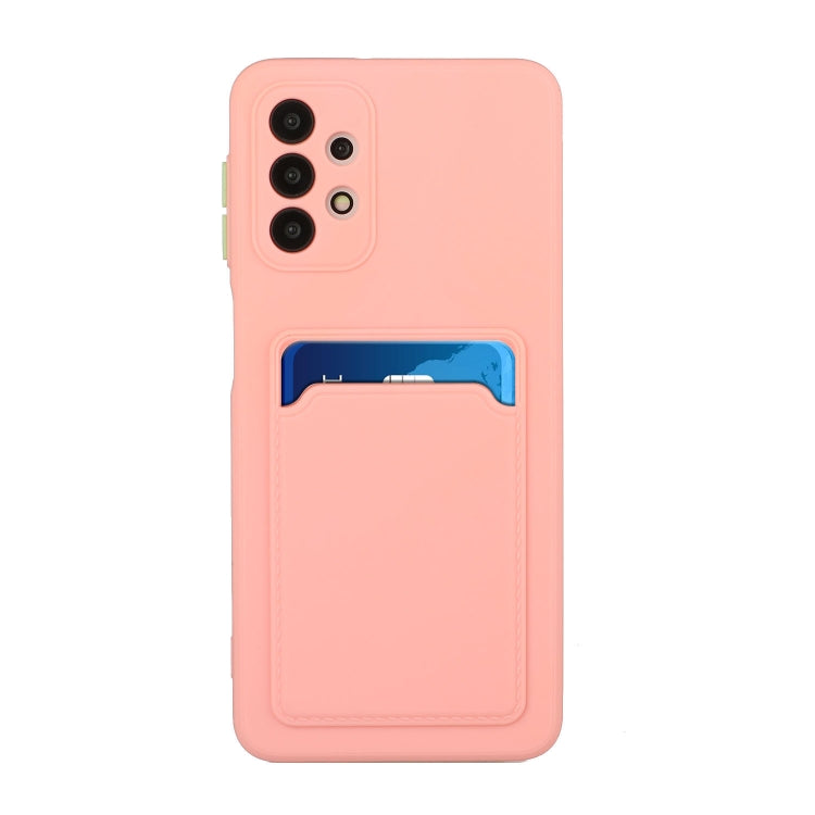 For Samsung Galaxy A32 4G Card Slot Design Shockproof TPU Protective Case(Pink)