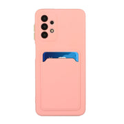 For Samsung Galaxy A32 4G Card Slot Design Shockproof TPU Protective Case(Pink)