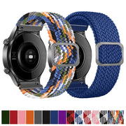 22mm Universal Adjustable Nylon Braided Elasticity Watch Band(Black)