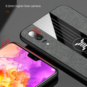 For Huawei P20 Pro XINLI Stitching Cloth Textue Shockproof TPU Protective Case(Brown)