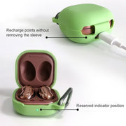 For Samsung Galaxy Buds Live / Pro Bluetooth Earphone Silicone Protective Case with Hook(Black)