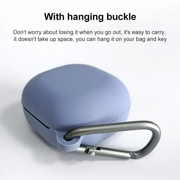 For Samsung Galaxy Buds Live / Pro Bluetooth Earphone Silicone Protective Case with Hook(Black)