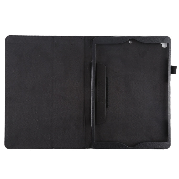 Litchi Texture Horizontal Flip Leather Case with Holder For iPad 10.5 / iPad 10.2 2021 / 2020 / 2019(Black)