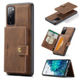 For Samsung Galaxy S20 FE JEEHOOD Retro Magnetic Detachable Protective Case with Wallet & Card Slot & Holder(Brown) - Galaxy S20 FE Cases by JEEHOOD | Online Shopping South Africa | PMC TechLife | Buy Now Pay Later Mobicred