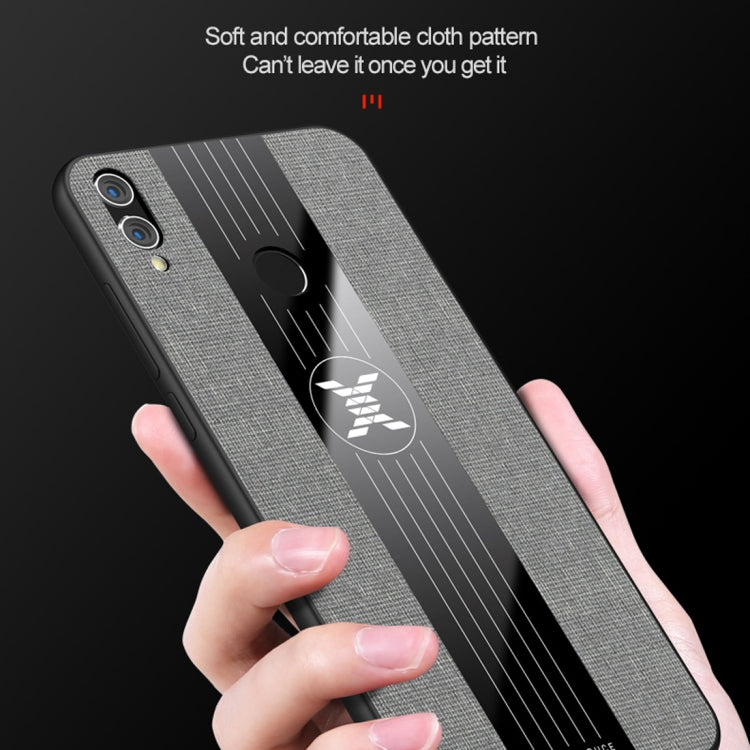 For Huawei Honor Play XINLI Stitching Cloth Textue Shockproof TPU Protective Case(Red)